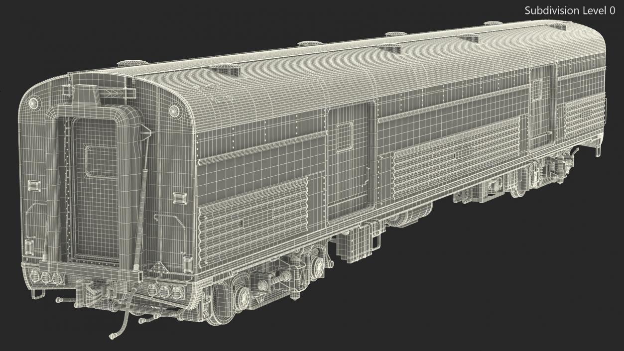 3D Amtrak Baggage Car model