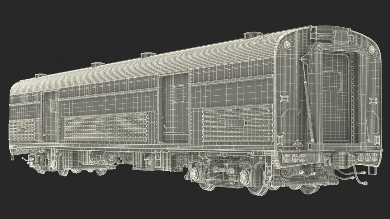 3D Amtrak Baggage Car model