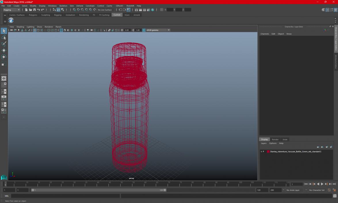 Stanley Adventure Vacuum Bottle Green 2 3D model