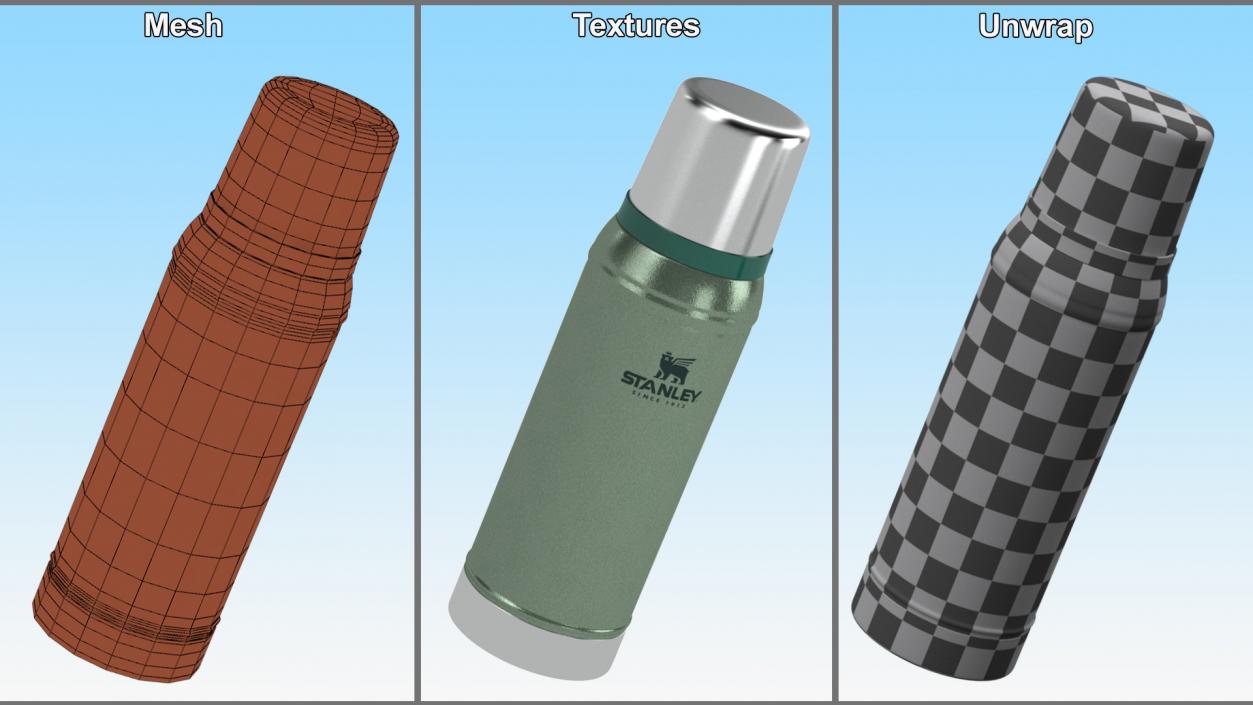 Stanley Adventure Vacuum Bottle Green 2 3D model