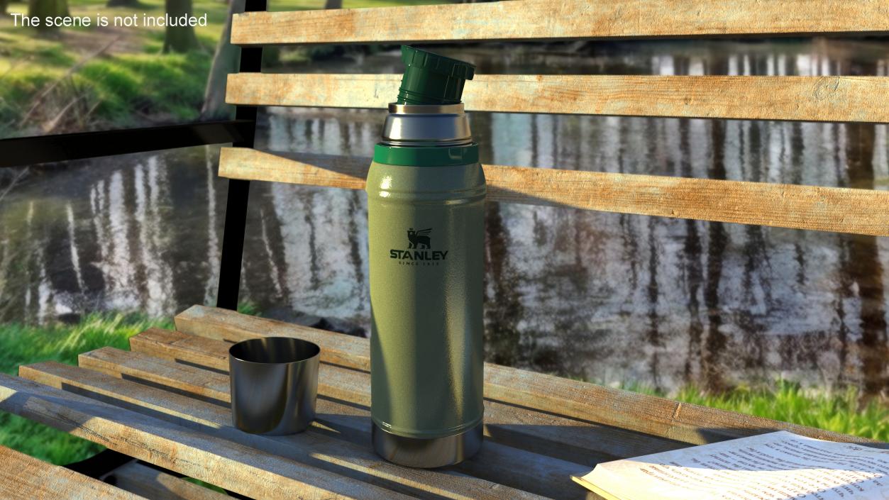 Stanley Adventure Vacuum Bottle Green 2 3D model