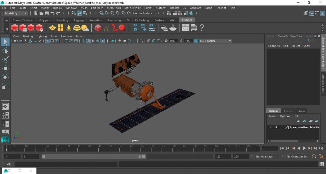 3D Space Weather Satellite model