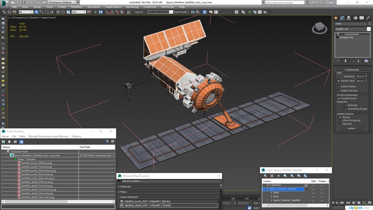 3D Space Weather Satellite model