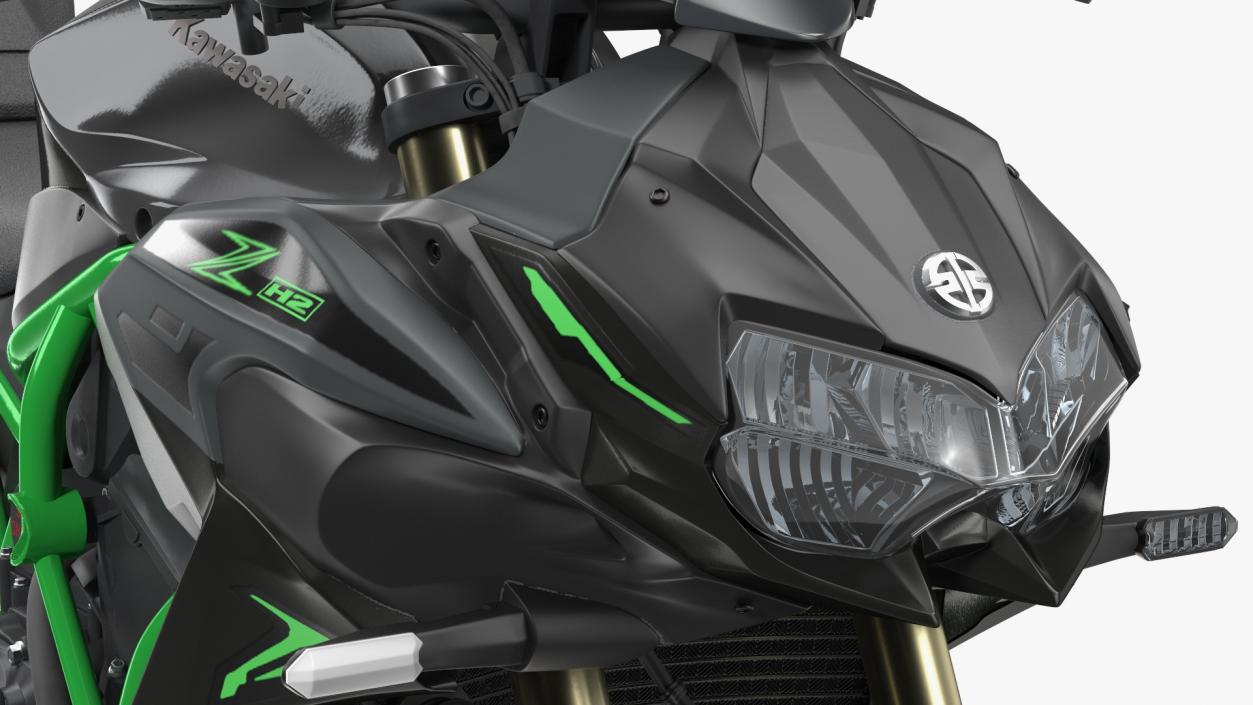 3D model Kawasaki Z H2 2023 Hypersport Motorcycle