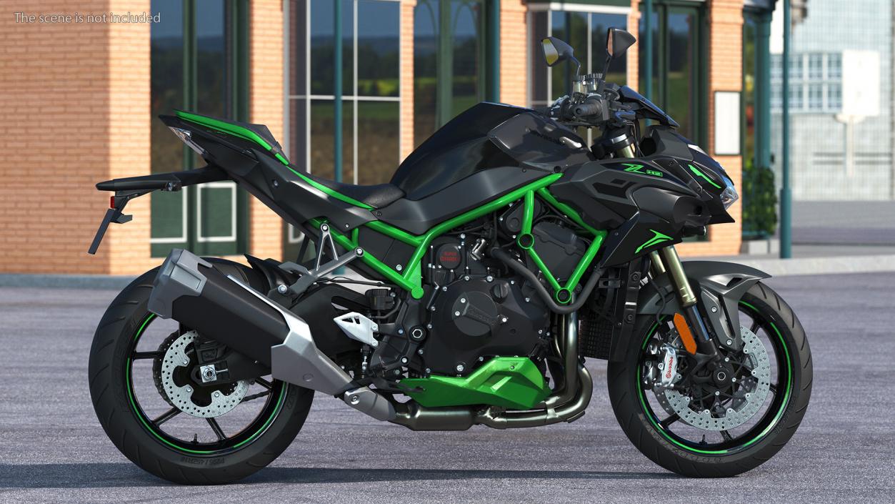 3D model Kawasaki Z H2 2023 Hypersport Motorcycle