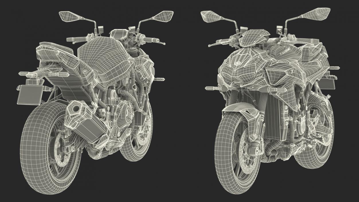 3D model Kawasaki Z H2 2023 Hypersport Motorcycle