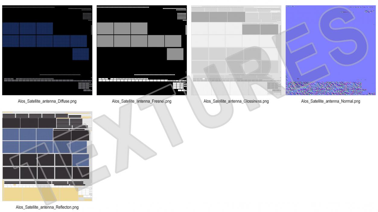 Satellite Solar Panel Array 2 3D model