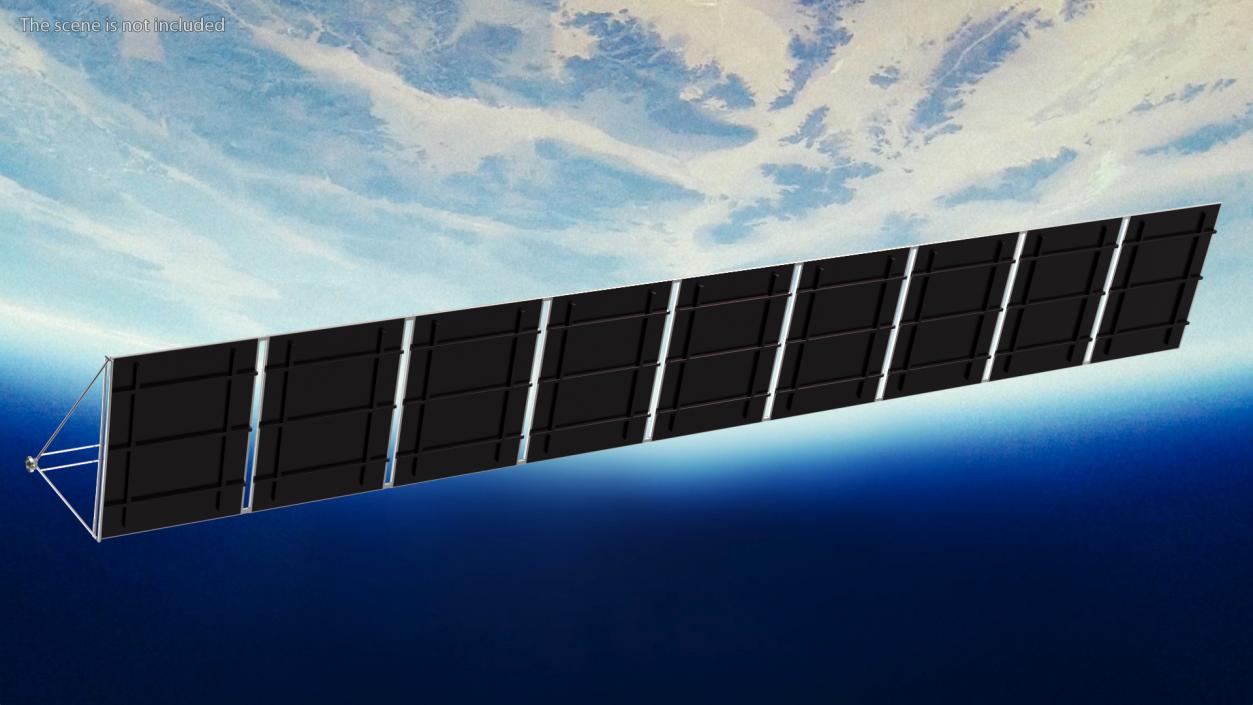 Satellite Solar Panel Array 2 3D model