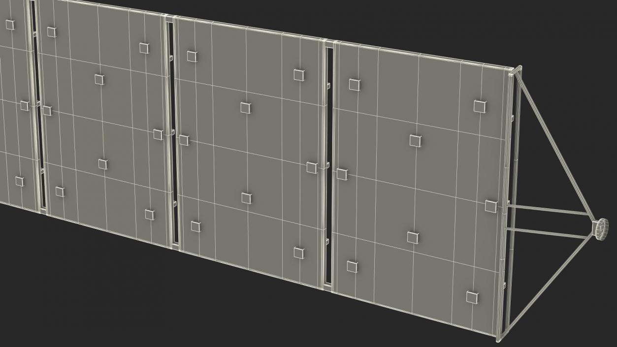 Satellite Solar Panel Array 2 3D model