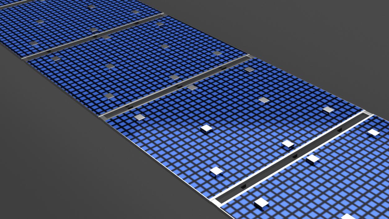 Satellite Solar Panel Array 2 3D model