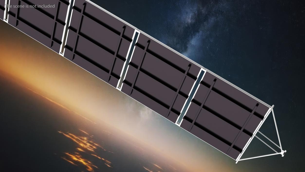 Satellite Solar Panel Array 2 3D model