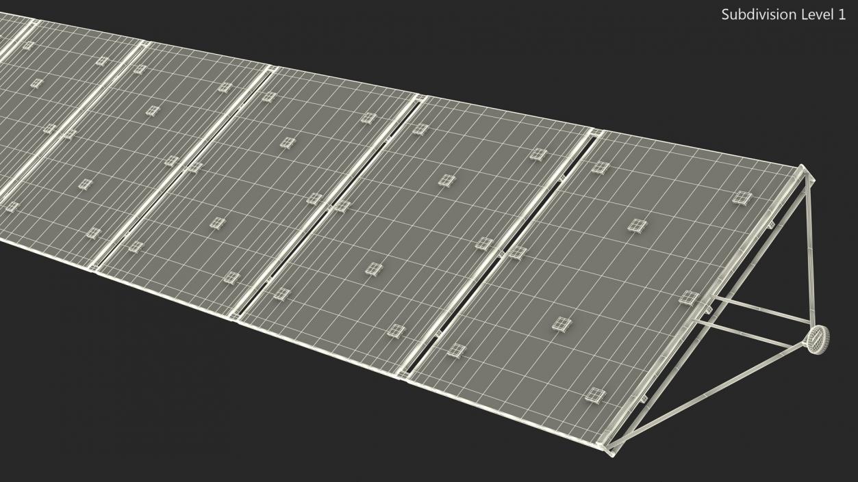 Satellite Solar Panel Array 2 3D model