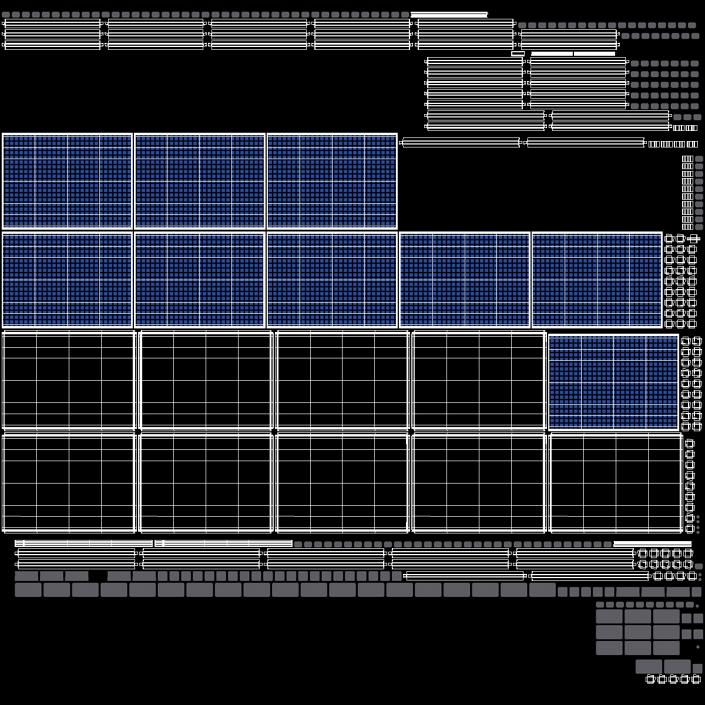 Satellite Solar Panel Array 2 3D model