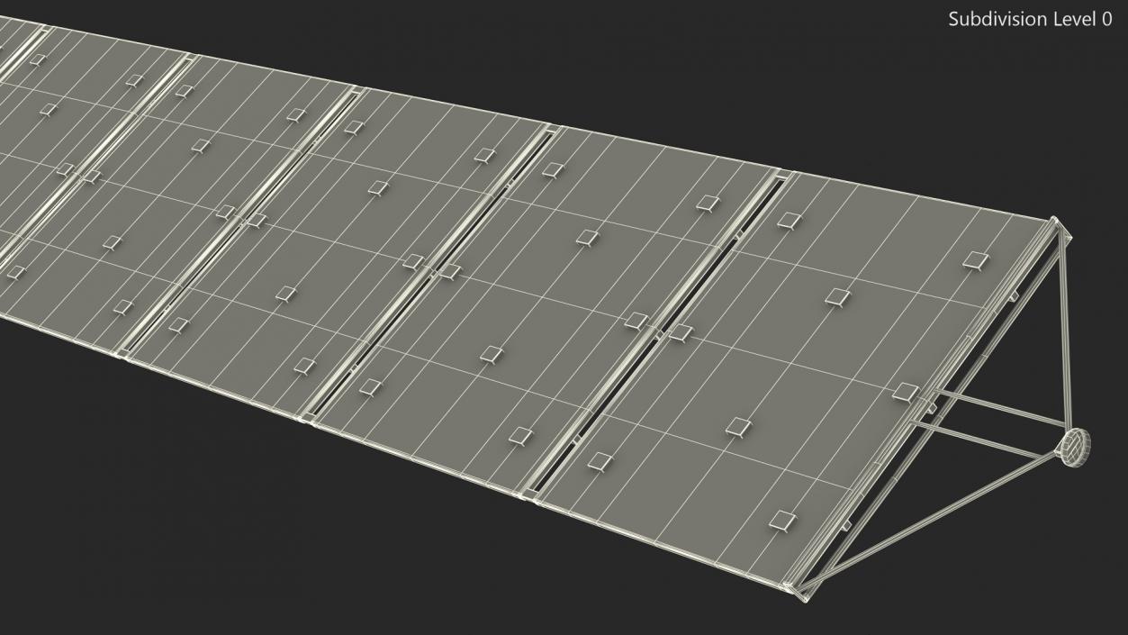 Satellite Solar Panel Array 2 3D model