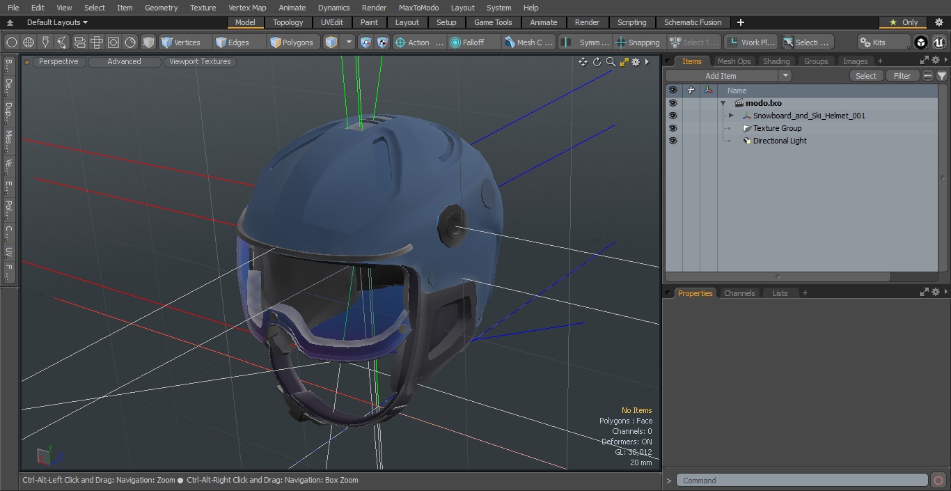 Snowboard and Ski Helmet 3D model