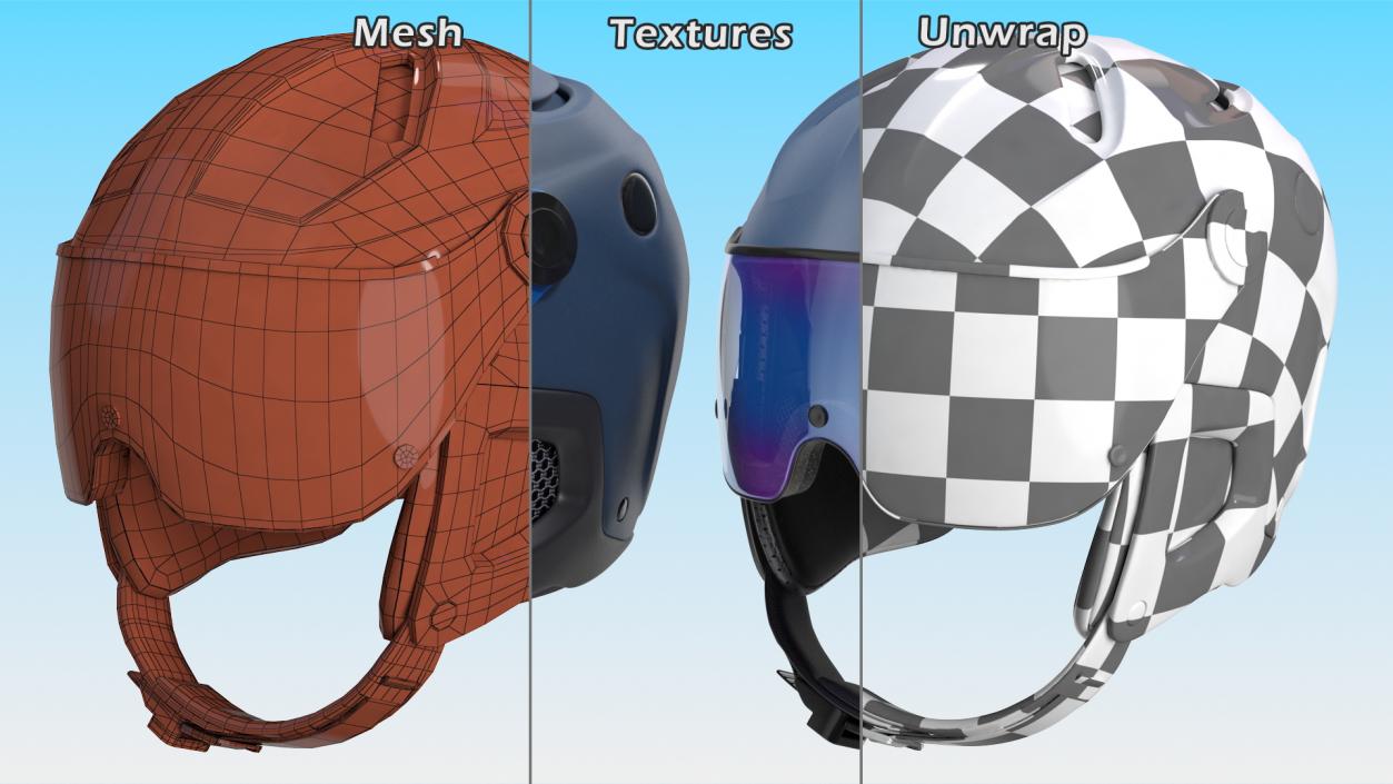 Snowboard and Ski Helmet 3D model