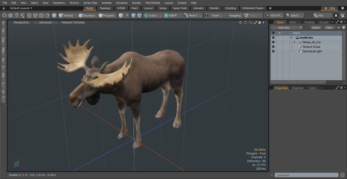 Moose No Fur 3D