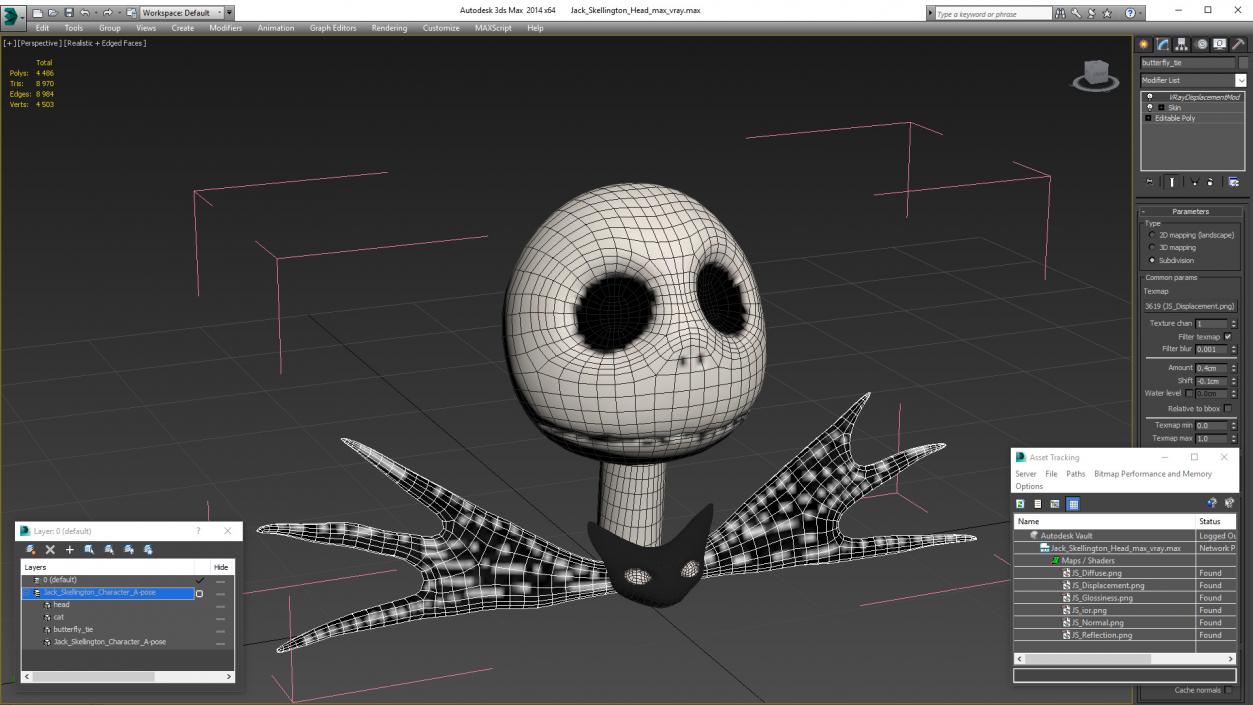 3D Jack Skellington Head