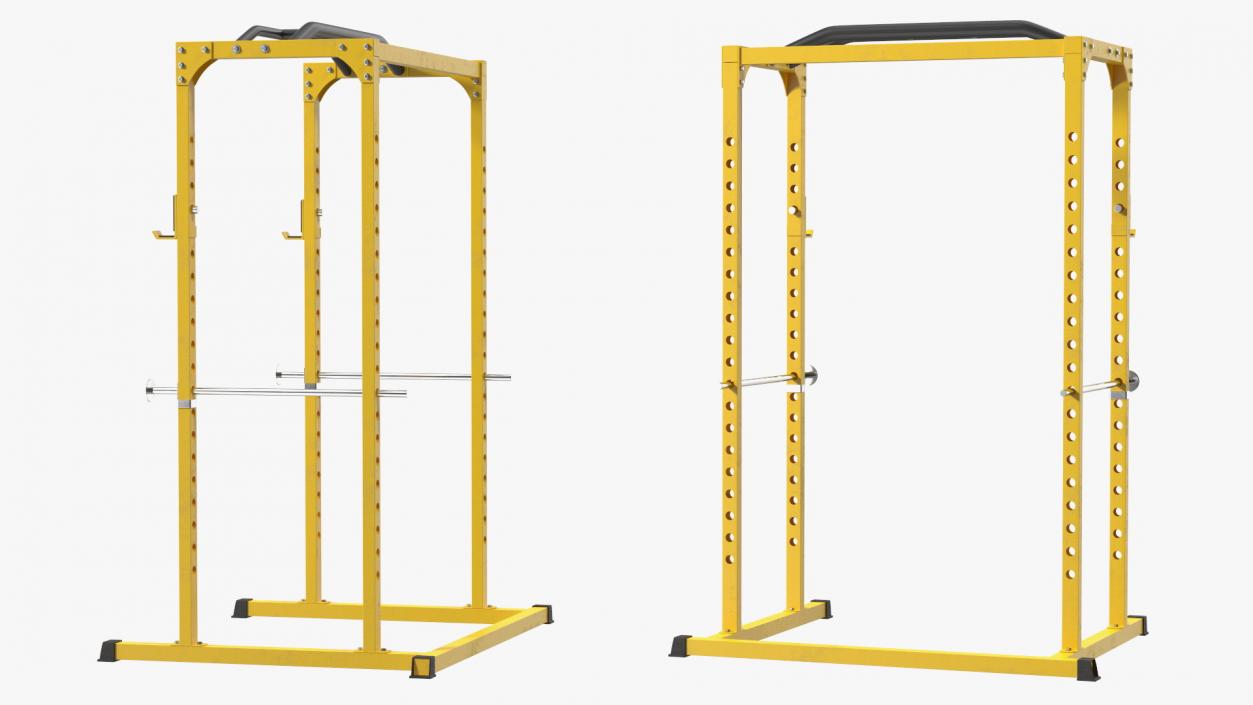 Bodycraft Power Rack Yellow 3D