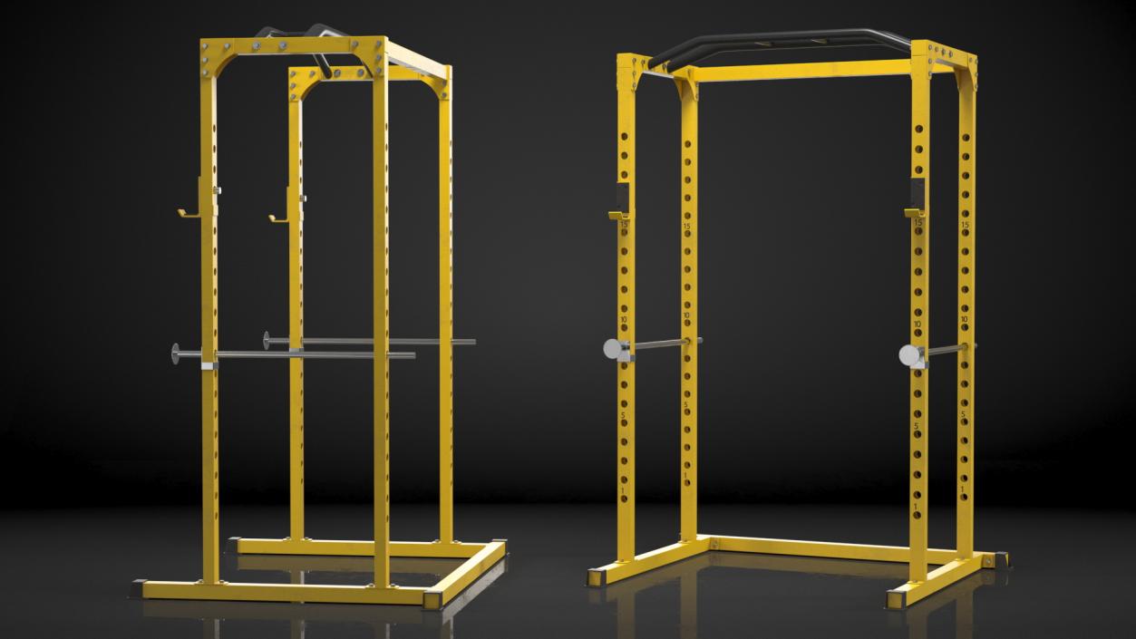 Bodycraft Power Rack Yellow 3D