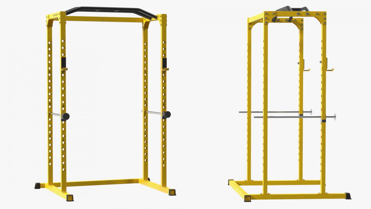 Bodycraft Power Rack Yellow 3D