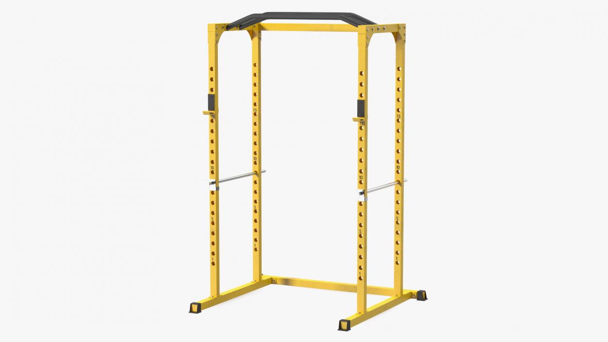 Bodycraft Power Rack Yellow 3D