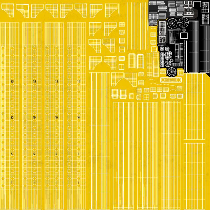 Bodycraft Power Rack Yellow 3D