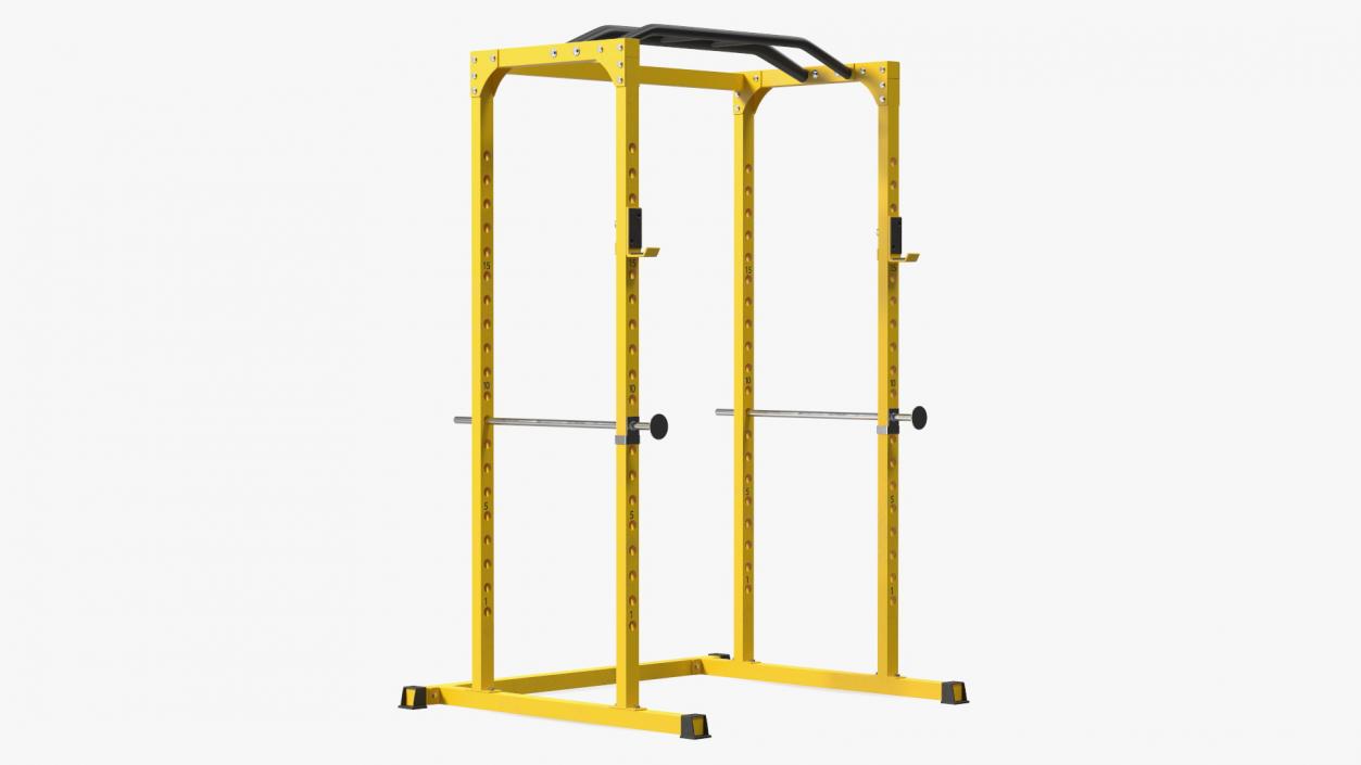 Bodycraft Power Rack Yellow 3D