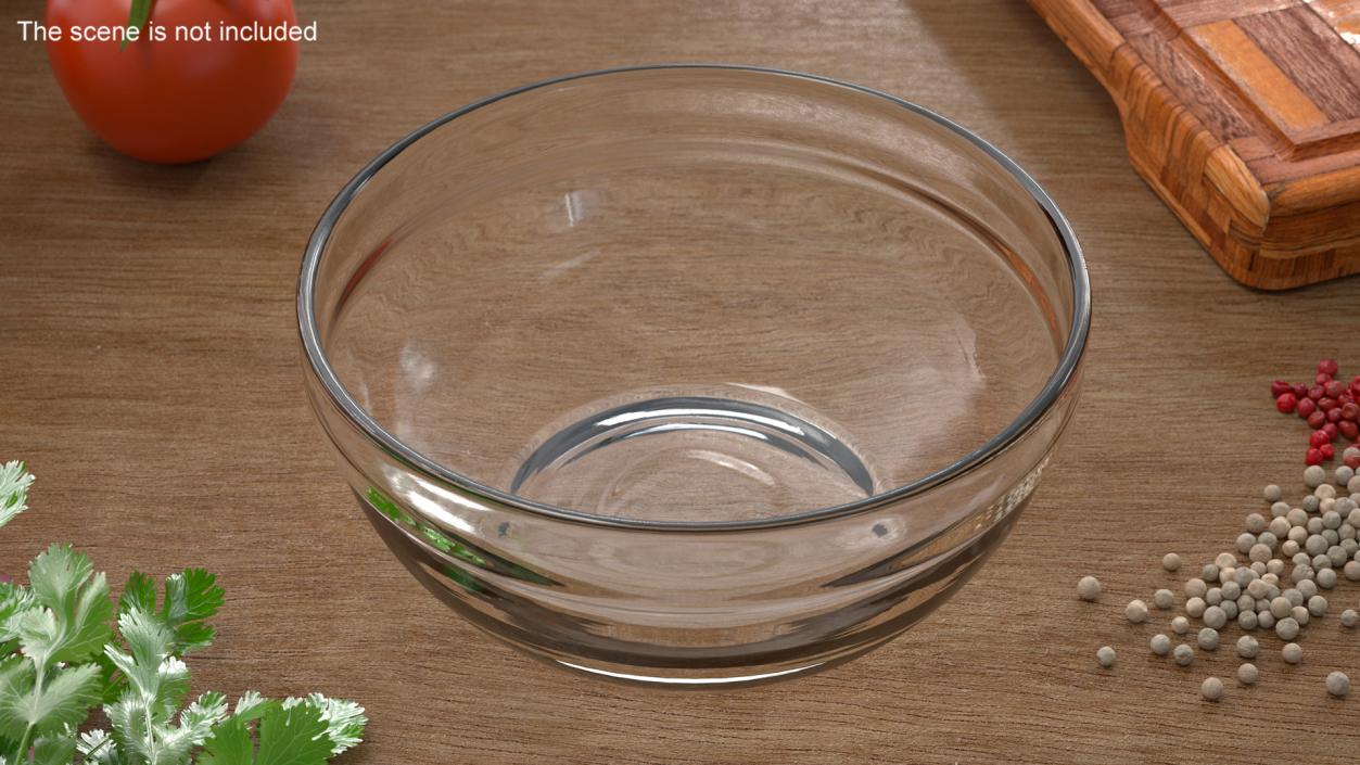 3D model Glass Deep Bowl