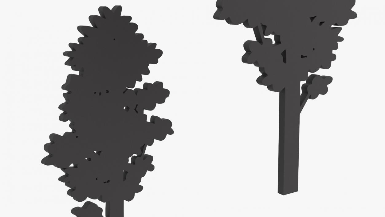 3D Plant Silhouettes Collection model