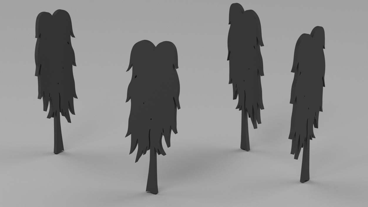 3D Plant Silhouettes Collection model