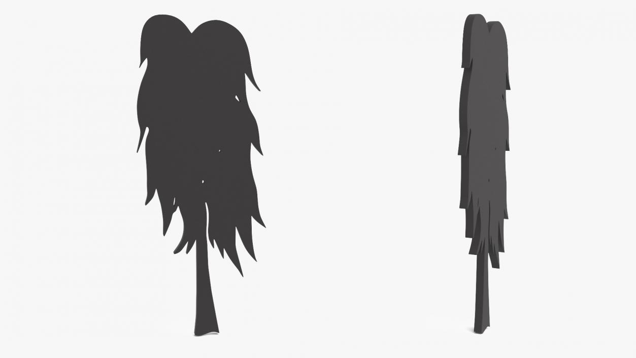 3D Plant Silhouettes Collection model