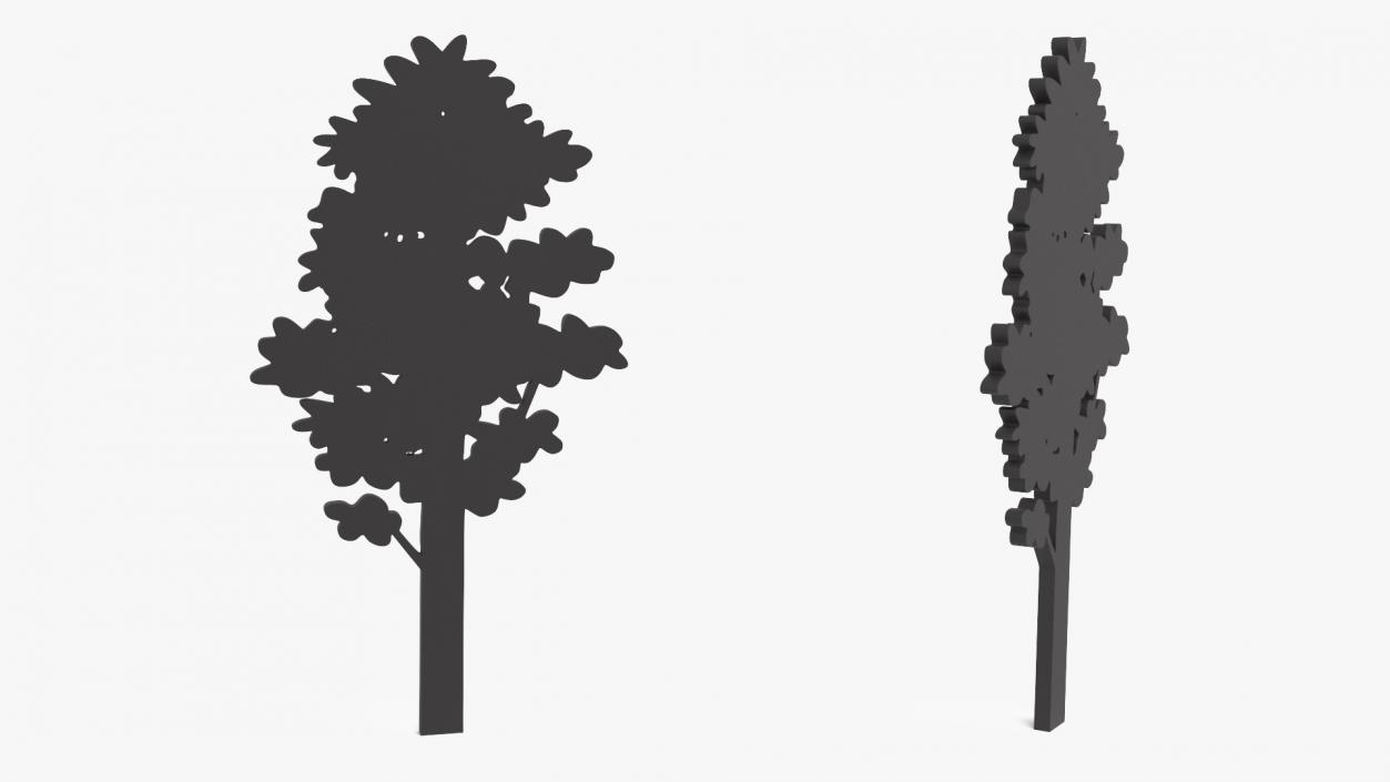 3D Plant Silhouettes Collection model