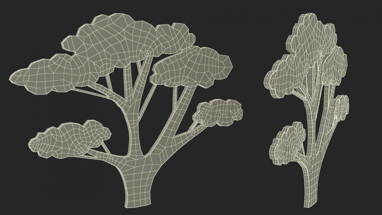 3D Plant Silhouettes Collection model