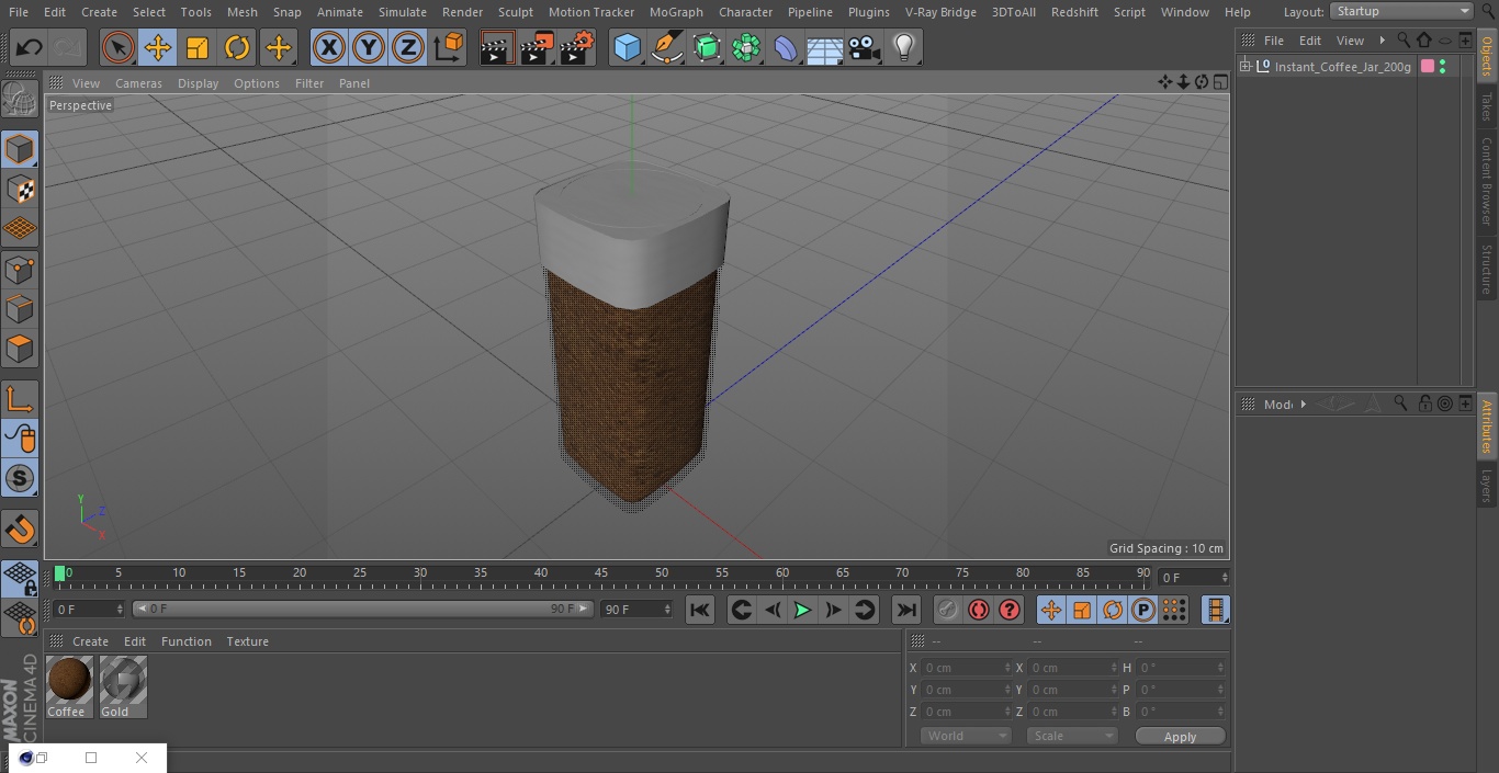 3D Instant Coffee Jar 200g model