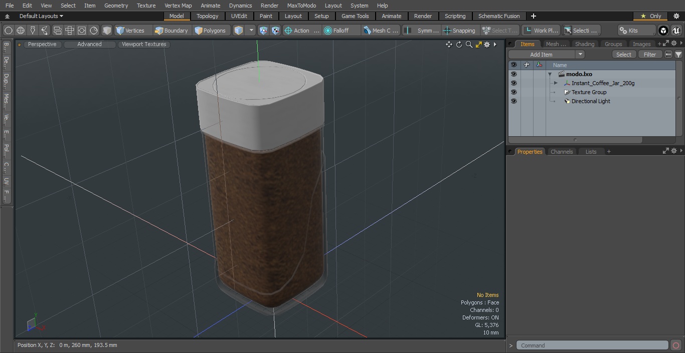 3D Instant Coffee Jar 200g model