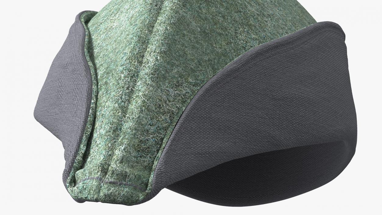 Robin Hood Cap with Feather Grey 3D