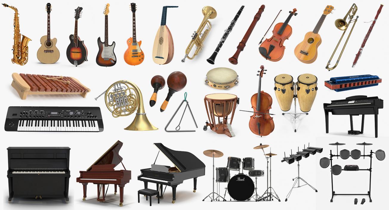 Musical Instruments Collection 8 3D