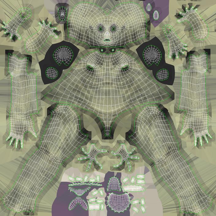 Humanoid Alien Creature Fur 3D