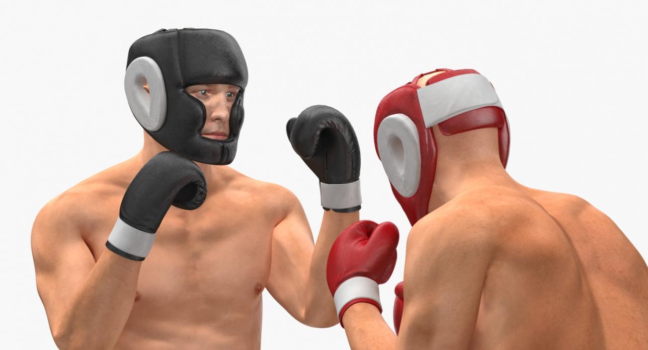 Two Boxers Fighting 3D model