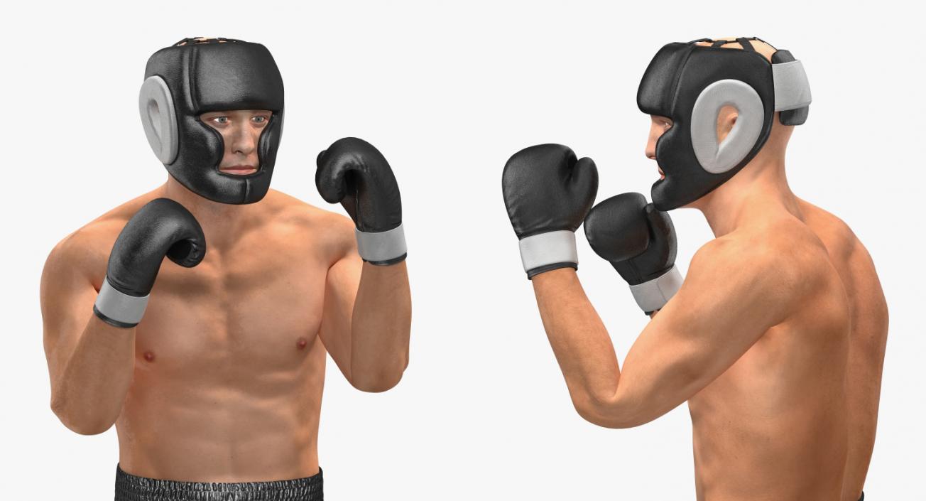 Two Boxers Fighting 3D model