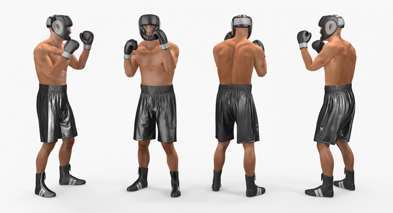 Two Boxers Fighting 3D model