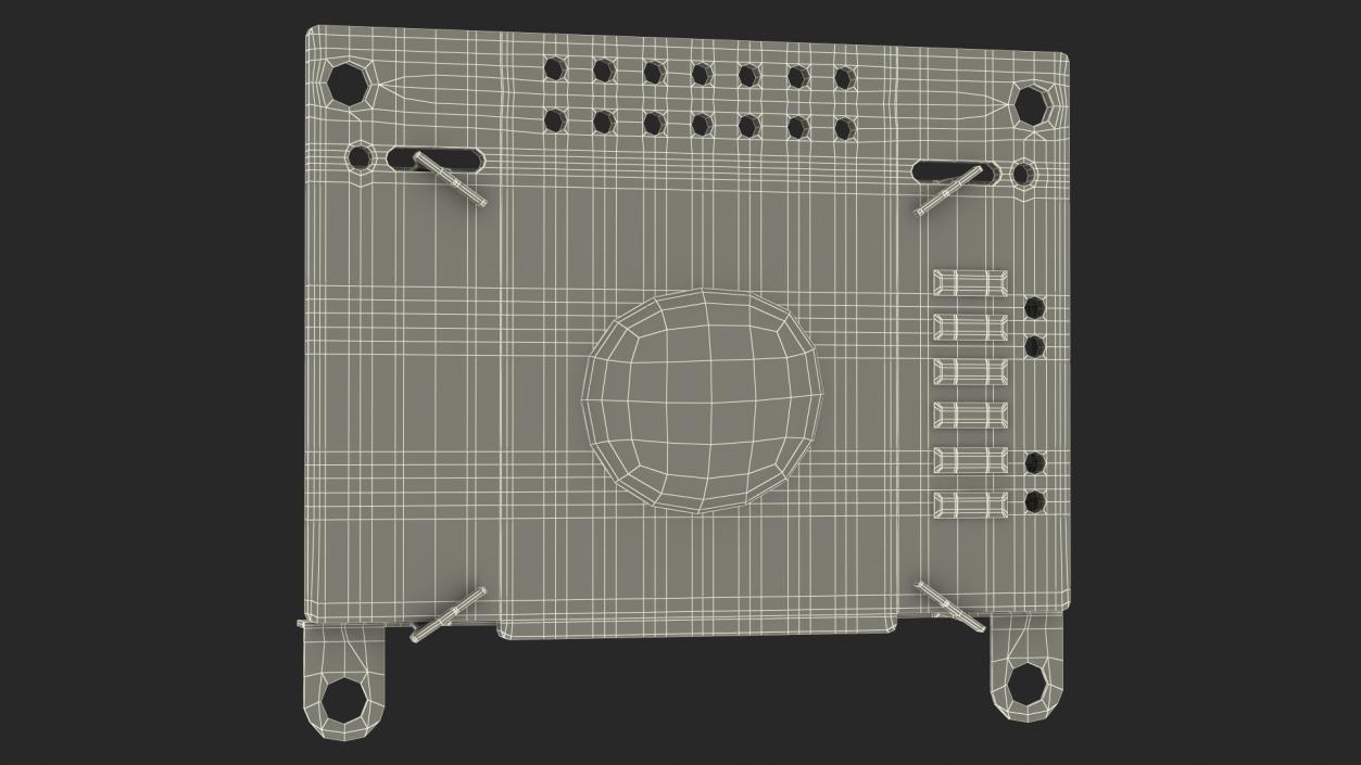 Character LCD Display Blue ON 3D model