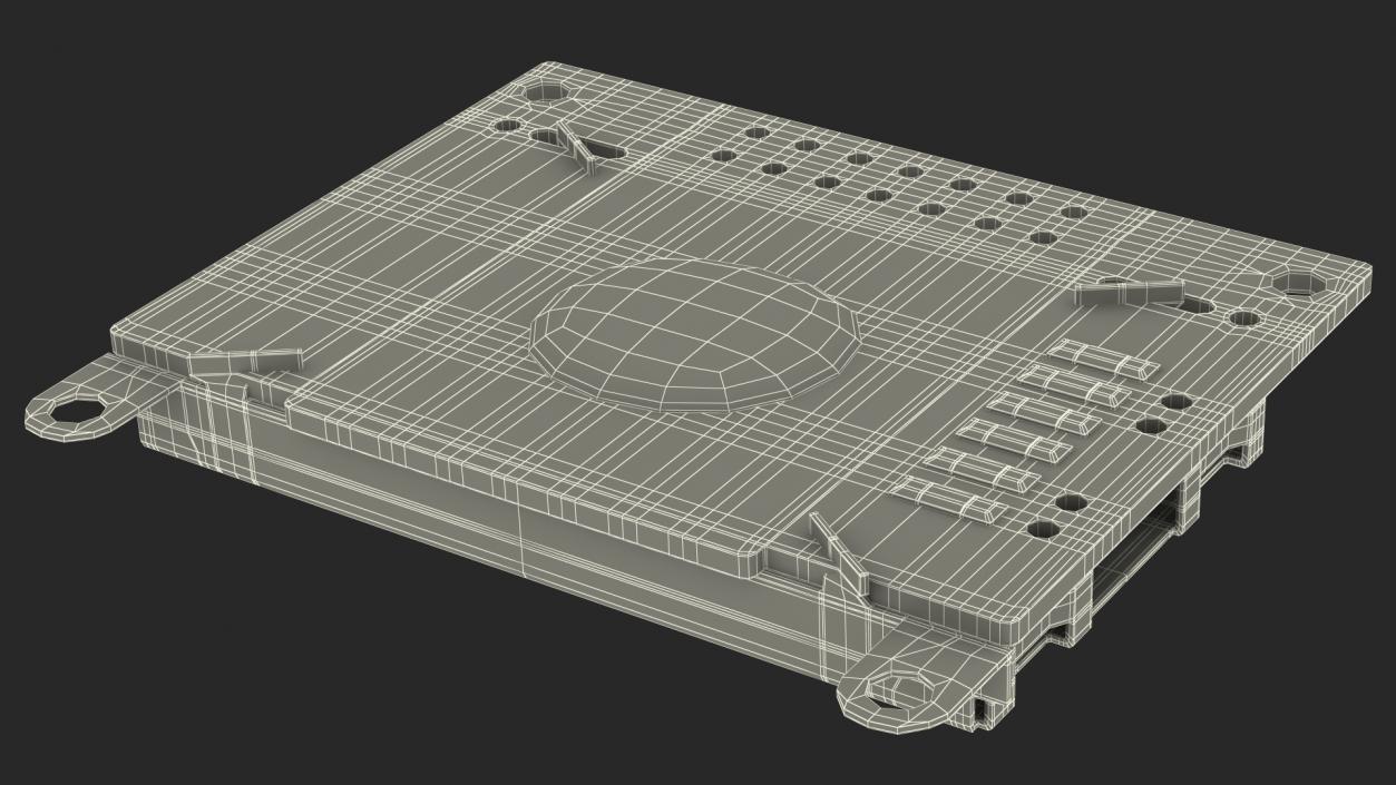 Character LCD Display Blue ON 3D model