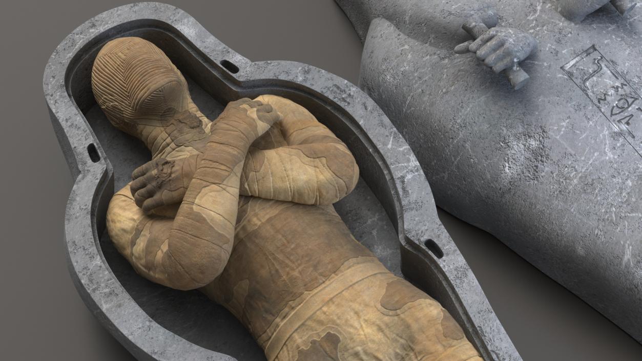 3D Mummy in the Sarcophagus 2