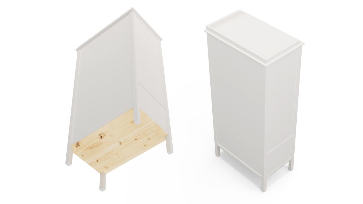 3D model Wardrobe Children for Room IKEA SUNDVIK White