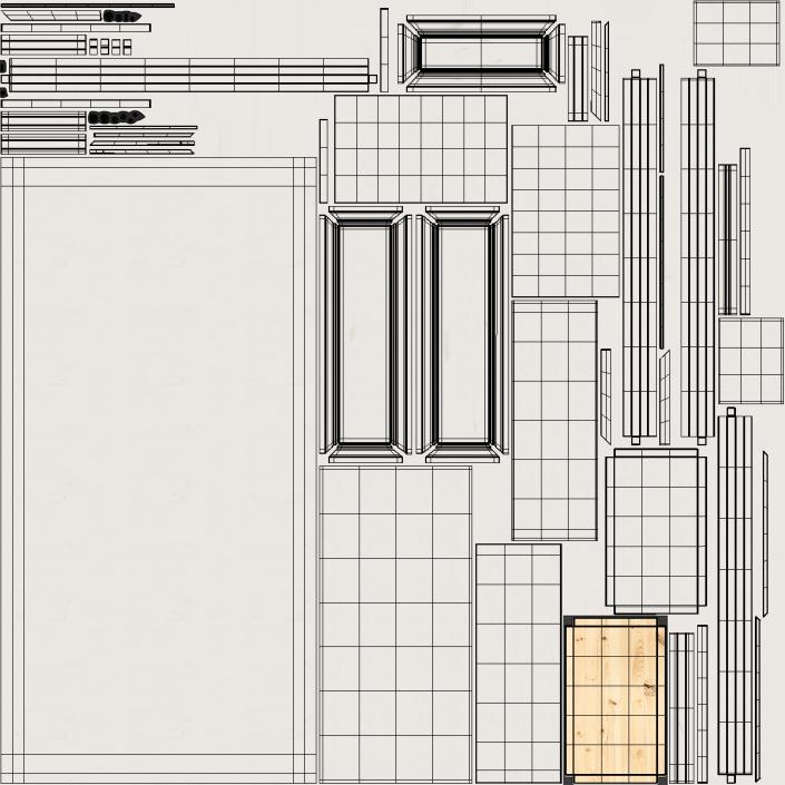 3D model Wardrobe Children for Room IKEA SUNDVIK White