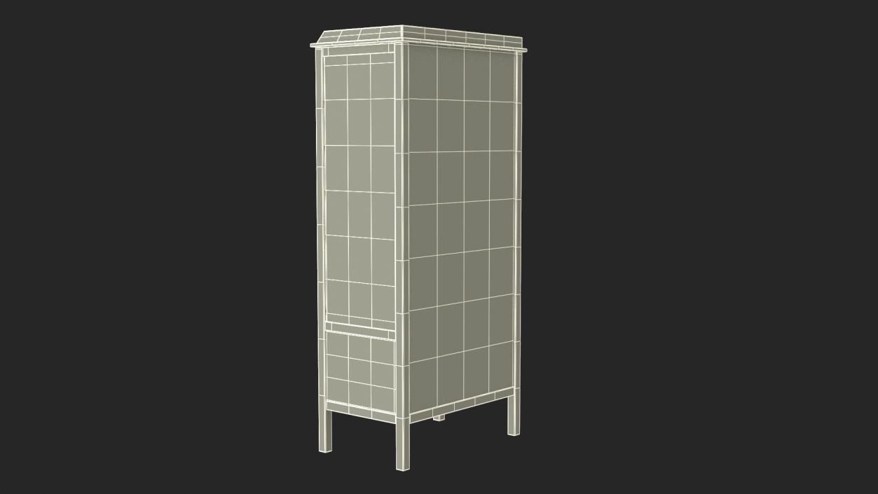 3D model Wardrobe Children for Room IKEA SUNDVIK White