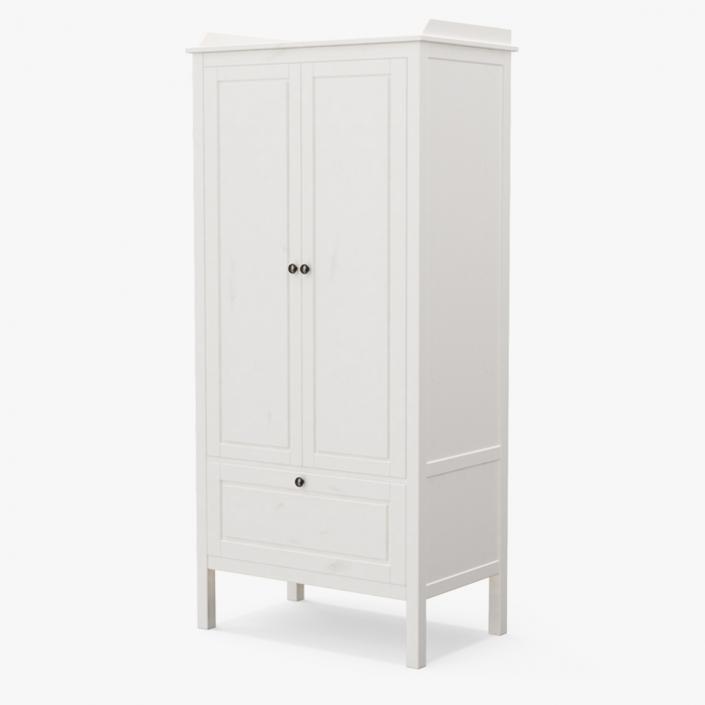 3D model Wardrobe Children for Room IKEA SUNDVIK White