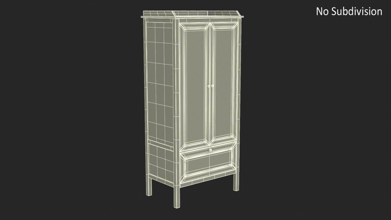 3D model Wardrobe Children for Room IKEA SUNDVIK White